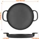 onlyfire Cast Iron Griddle with Handles for Weber Gourmet BBQ System, Fits for Weber 22" Charcoal Kettle Grills, Suitable Size Gas Grills, Range Ovens or Outdoor Cooking