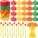 Maitys 48 Pcs Fall Pumpkin Sticky Notes and Pens Set Thanksgiving Pumpkin Self Stick Note Pads Ballpoint Pens Classroom Gifts Fall Party Favors for Autumn School Halloween Office Supplies(Colorful)