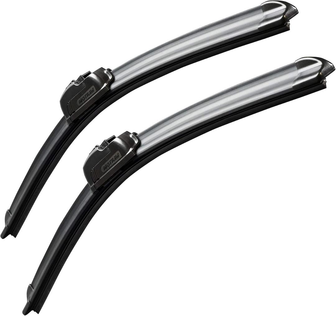 MOTIUM OEM QUALITY Premium All-Season Windshield Wiper Blades (18"+18" Pair for Front Windshield)  