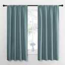 NICETOWN Greyish Blue Blackout Curtains Panels for Window, Thermal Insulated Rod Pocket Blackout Drapes/Draperies for Living Room (2 Panels, W42 x L63 inches)