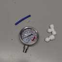 Malida Stainless Water Pressure Test Gauge, Water Pressure Detector for Aquarium Meter 0-1.6MPa 0-220psi Reverse Osmosis System Pump with 1/4.