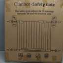 Cumbor 29.7-40.6" Baby Gate for Stairs, Mom's Choice Awards Winner-Dog Gate for Doorways, Pressure Mounted Auto-Close Pet Gates for Dogs Indoor, Safety Child Gate with Easy Walk Thru Door, White