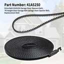 237 inch 41A5250 Garage Door Drive Opener Belt, for 7ft Garage Door Compatible with Liftmaster Chamberlain,craftman,Sentex,Whisper Doo.The 41AB050-2 Belt spacing of Rubber Ribs is 0.15 inch