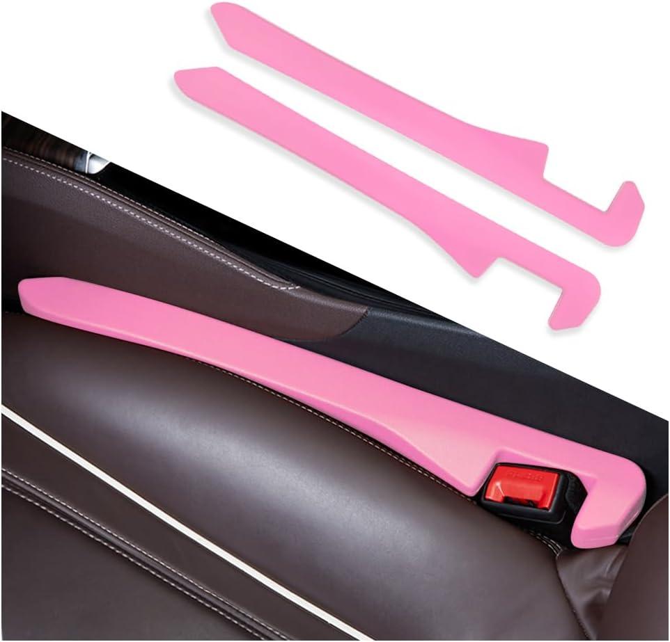 IHOTDER 2PCS Car Seat Gap Filler,Super Flexible Car Side Seat Gap Filler Car interior Accessories,Universal CCar Organizer Between Seats for Tightly Filling Seat Gaps (Pink)