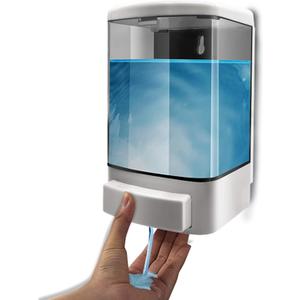 Soap Dispenser Wall Mount, 33.8oz/1000ml Commercial Manual Soap Dispenser Wall Mounted for Bathroom Kitchen Hotel, Liquid Containers Shampoo Plastic