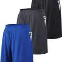 BALENNZ Mens Athletic Shorts with Pockets Quick Dry Workout Shorts Men Basketball Gym Running Fitness Shorts with Elastic Waistband, Daily Casual Sports Activewear, Soft Lightweight Breathable, Size: X-Large