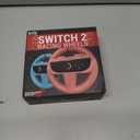 Orzly Steering Wheels Compatible with Nintendo Switch 2 (2025 Console) Twin Pack Racing Wheel Accessories for Joy Con Controllers and MarioKart Racing Games (1 Red 1 Blue) Gift Boxed (Multicolor)