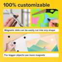 Peel-&-Stick Flexible Adhesive Magnets - 80 Magnetic Dots for Office Supplies, Whiteboard, Crafts, Fridge, & School Projects