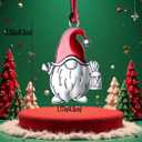 2 x Christmas Ornaments 2025,Gnome Xmas Keepsake Pendant, Christmas Tree Ornament Handcrafted Metal DIY Hanging Craft Collectibles for Xmas Trees Home Party Party Gifts (Gnome) (Claus1)