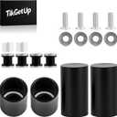 4 Point Docking Hardware & Covers/Caps Kit for Harley Touring 2009-2024 Street Road Electra Glide Road King for Quick Release Sissy Bar Luggage Rack,Black