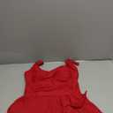 Blooming Jelly Womens One Piece Swim Dress Tummy Control Swimsuits Modest Bathing Suit Full Coverage Swim Skirt(Red,Medium)