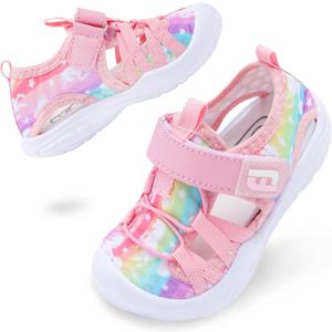 JOINFREE Toddler Boys Girls Water Shoes Breathable Qucik Dry Sport Beach Sandals Lightweight Barefoot Flexible (Colorful Horse)
