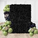Black Floral Photo Backdrop 3.5x4.6ft Silk Hydrangea Artificial Flower Wall Panels for Halloween Birthday Party Graduation Background Decorations