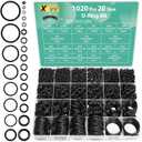 1020 Pcs O Ring Kit 20 Size Nitrile Rubber O Ring Assortment Set for Car Auto Vehicle Repair Faucet Plumbing Air or Gas Sealing Connections Resist Oil and Heat