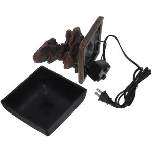 Ciieeo 110V Relaxing Desktop Fountain with Waterfall LED Light Sound for Meditation Chinese Style Indoor Water Feature for Home Decor Ac for Zen Practices Daily