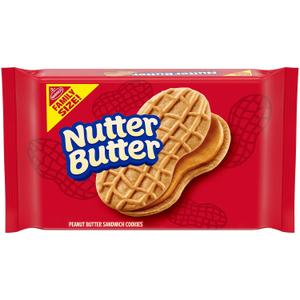 NUTTER BUTTER Peanut Butter Sandwich Cookies, Family Size, 16 oz (EXP 03/06/26)