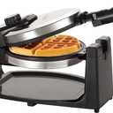 bella Classic Rotating Belgian Waffle Maker with Nonstick Plates, Removable Drip Tray, Adjustable Browning Control and Cool Touch Handles, Stainless Steel