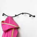 BR-03 Utility 5 Hooks Single Iron Household Storage Hook Rack Key Coat Towel Wall Hook Rack