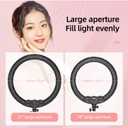 AMBITFUL 21-inch LED Ring Light, 50W 416 Beads, 3000K-6000K Adjustable Color Temperature, with Light Stand for Live Streaming, YouTube Videos, Photography, Smartphone/SLR Camera (2 Pack)
