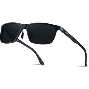 Carbon Fiber Sunglasses for Men Polarized Ultralight Classic Square Sun Glasses Driving Fishing Golf