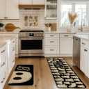 Artoid Mode Boo Ghosts Bat Happy Halloween Kitchen Mats Set of 2, Low-Profile Home Decor Kitchen Rugs for Floor - 17x29 and 17x47 Inch