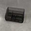 Metal Paper Plate Holders Dispenser, Disposable Paper Plate Utensils Holder for Party, Napkin Cups-Silverware Cutlery Holder Caddy for Kitchen Counter, Black