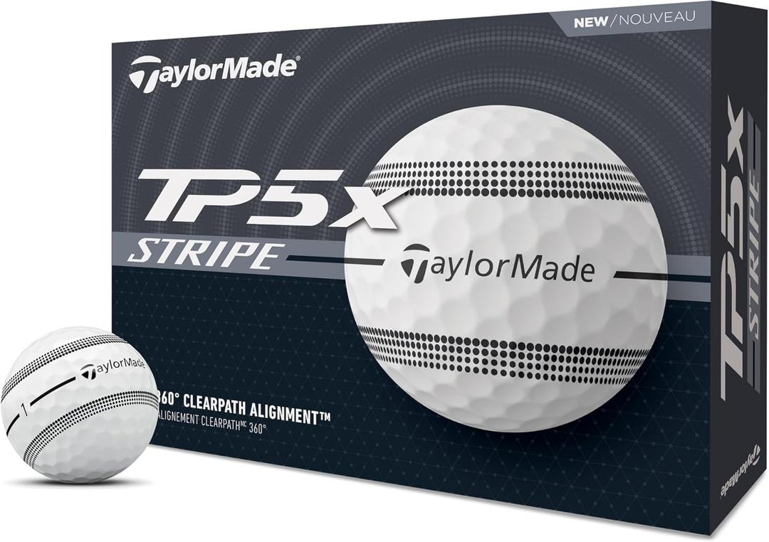 TaylorMade Golf 2024 Golf Balls (White/Black Stripe)