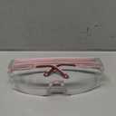 UKNOW Safety Goggles Over Glasses, Anti Fog Safety Glasses with Clear Wraparound Lens, ANSI Z87.1 Protective Eyewear (Pink)