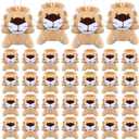 Shappy 50 Pcs Mini Animal Plush Toys Small Stuffed Animals Bulk Cute Tiny Plushies Keychains for Gift Party Carnival Prize (Lion)