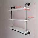 ROGMARS Industrial Pipe Shelving Floating Shelves with Towel Rack,3 Tier 30 inch Retro White Rustic Bathroom Shelves Farmhouse Pipe Wall Shelves for Kitchen Storage,Living Room