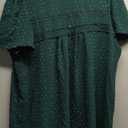 Falechay Blouses for Women Fashion 2025 Hook Flower Lace Crew Neck Boho Tunic Tops Short Sleeve Fall Shirts Dark Green XXL