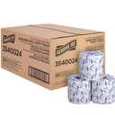 Genuine Joe Embossed Bath Tissue, 2-Ply, Septic Safe, Individually Wrapped, 4" x 3.75", 400 Sheets/Roll, 17 Count