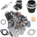 GY6 Carburetor 150cc for 4 Stroke 125cc 152QMJ 157QMJ Engines Electric Choke Motorcycle Scooter 24mm PD24J Carb with Intake Manifold