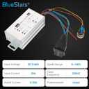 2 x BlueStars DC Motor Speed Controller 9-60V 12V 24V 36V 48V 60V 20A 25KHZ PWM Motor Speed Controller with Forward-Brake-Reverse Switch & Adjustable Potentiometer