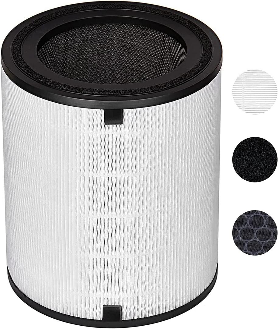 for LEVOIT LV-H133 Air Purifier Replacement Filter Set -True and Activated Carbon Filters -Compatible with Tablenco LV-H133-RF Filter Set for 3-in-1 LV-H133 Air Purifier