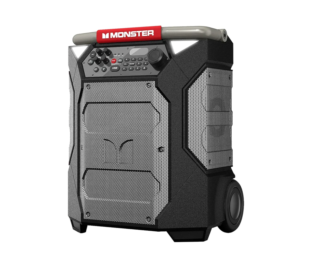 Monster Rockin’ Roller 270 Indoor/Outdoor Portable Bluetooth Speaker | up to 200W of 270 Degree Sound & up to 100 Hours of Playtime