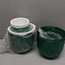 Maxcheck 4 Pcs Self Watering Hanging Planters Indoor Gift 6.5'' 4.5'' Hanging Flower Pots Baskets Outdoor Self Watering Plant with 3hooks Drainage Holes for Home(Emerald)