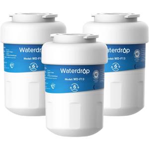 Waterdrop WD-F13 Replacement for GE MWF, SmartWater MWFP, MWFINT, MWFA, GWF, HDX FMG-1, Kenmore 9991, GSE25GSHECSS, WFC1201 Water Filter, 3 Pack