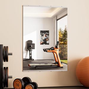 Keonjinn Home Gym Mirror 48"x32", Safety Tempered Glass for Gym
