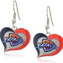 NBA Oklahoma City Thunder Swirl Heart Earrings