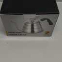 Tea Kettle with Thermometer Pot Black Stovetop Tea Kettle 28 oz 800ml Gooseneck Kettle Teapot Pour Over Coffee Kettle with Thermometer,28oz,Silver,1Pack (0.9 Quarts)
