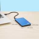 NRICO Portable External Hard Drive, USB 3.0, 2.5 Inch, Compatible with PC, Mac, Desktop (Blue, 500, GB)