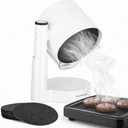 Portable Range Hood Ductless Kitchen Exhaust Fan, 3-Speed Desktop Exhaust Fan with Adjustable Height, Low-Noise Smoke Control for Apartments, Indoor BBQ, RV & Dorm