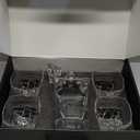Whiskey Decanter Set for Men, Crystal Decanter Set With 4 Whiskey Glasses, Bourbon Decanter Set for Whiskey Lovers, Liquor Decanter Set for Dad Husband