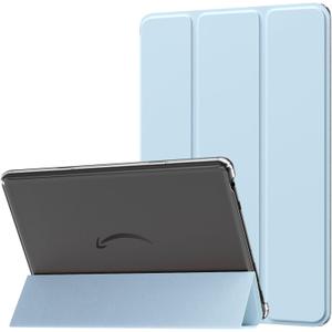 MoKo Case for All-New Amazon Kindle Fire HD 10 Tablet (13th Generation, 2023 Release) 10.1", PU Leather Trifold Stand Cover for Fire Tablet 10 2023, Auto Wake/Sleep, Sky Blue (B-Sky Blue)