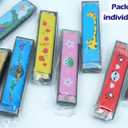 12 Pcs Kids Harmonicas Bulk | 16 Holes Musical Instrument Toys for Birthday Party Favors, Goodie Bag Stuffers, Classroom Prizes & Gifts for Kids Ages 4+