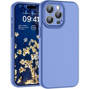 SUPFINE Designed for iPhone 15 Pro Case,Premium Liquid Silicone with [Soft Anti-Scratch Microfiber Lining][Upgraded Camera Protection] Slim Shockproof Phone Case for Men Women Girls,Periwinkle