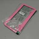 2 Pack License Plate Frame for Car Matte Metal Aluminum Rust-Proof License Plate Holder Cover Gloss Black Front Rear Number Tag Frame for Men Women Universal Fit (Pink)