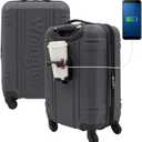 Wrangler Astral Hardside Luggage, Dark Shadow, 22-Inch Carry-On