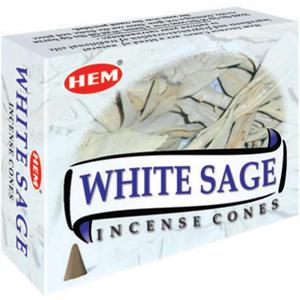 White sage cones pack of 12 ,10 cones Each Total 120 cones -HEM INCENSE